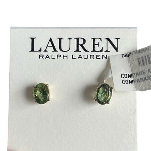 RALPH LAUREN Emerald Stud Earrings